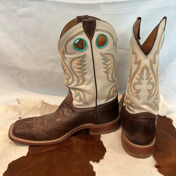 Justin Boots Square Toe Cowboy Mens - Picture 2 of 4